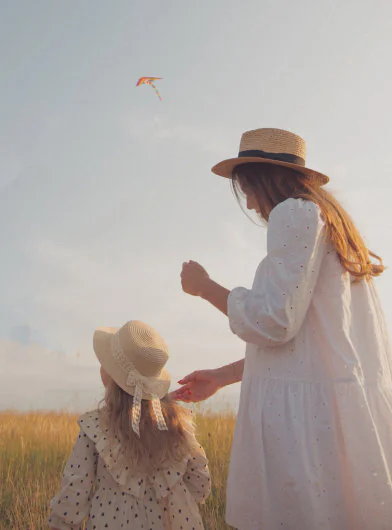 Woman and girl picture